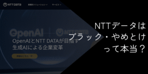 NTTデータはブラック・やめとけは本当？評判と転職の実態を解説